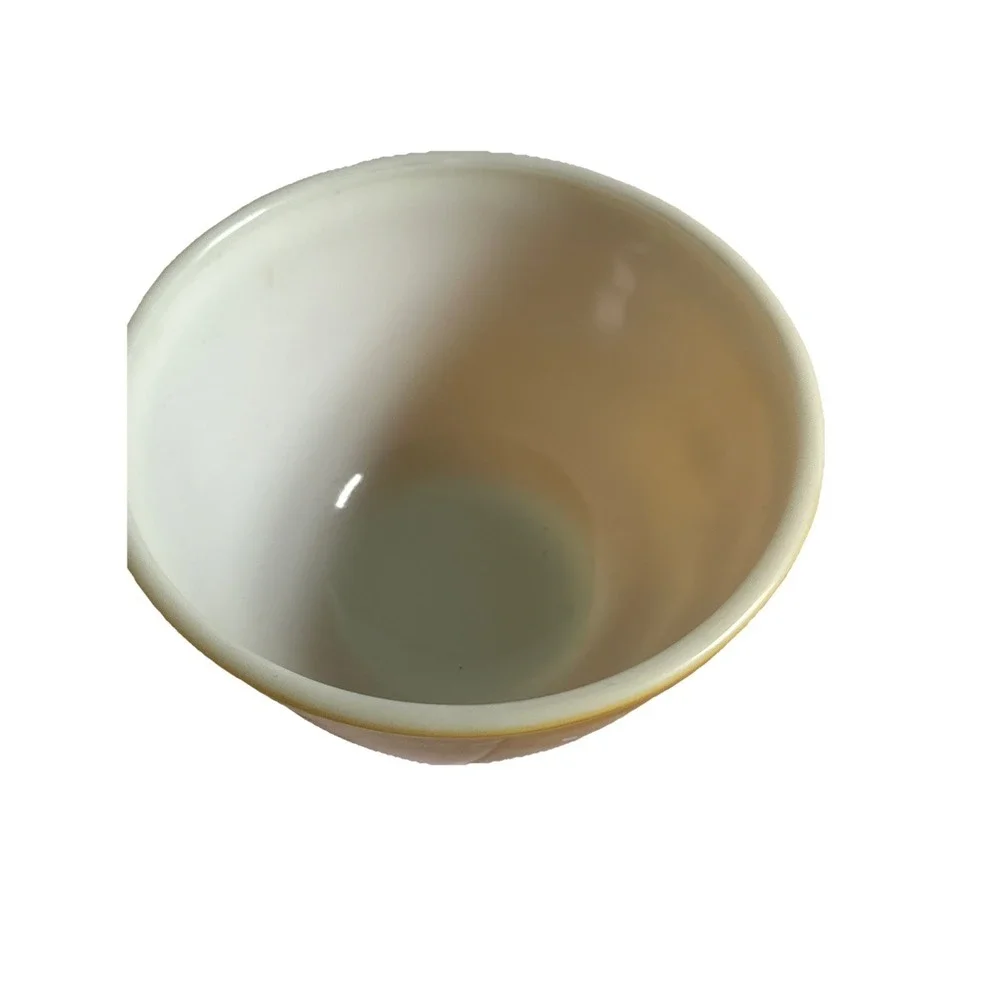 Vintage Pyrex Butterfly Gold 401 402 Nesting Mixing Bowl Set White Milk Glass